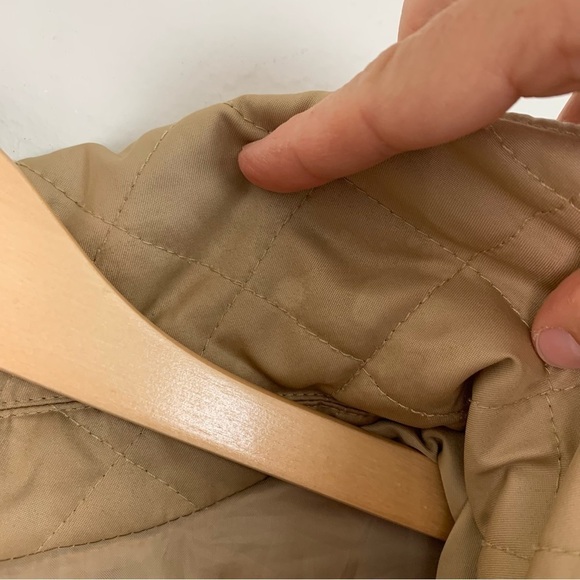 Jones New York Quilted Lightweight Puffer Jacket Tan Women’s 2X Pockets Snap - Picture 8 of 16